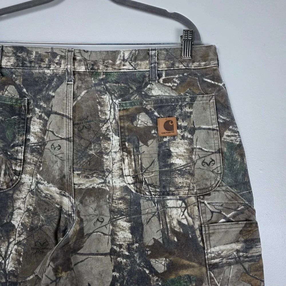 Carhartt x Realtree USA VINTAGE Canvas Camo Work 40x30 Cotton Made B235977